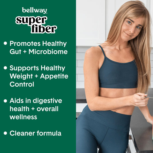 Close-up of prebiotic greens ingredients in Bellway powder