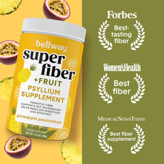 Bellway fiber powder with spoon for easy daily dosing