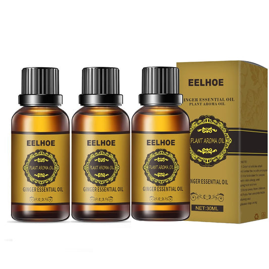 Set of three 30ML ginger oil bottles for belly drainage