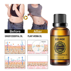 Packaging and ingredients for belly drainage ginger oil set