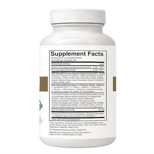 Full-spectrum digestive enzymes with 12 probiotic strains