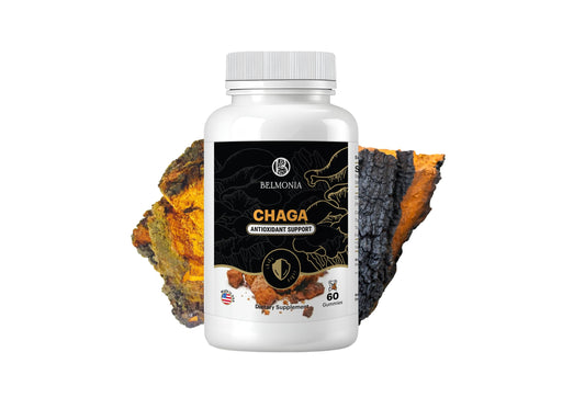 Belmonia Chaga Mushroom Gummies bottle label