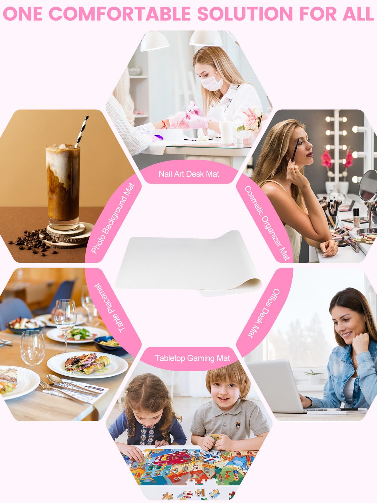 Beloving protective surface captures spills to keep the desk clean