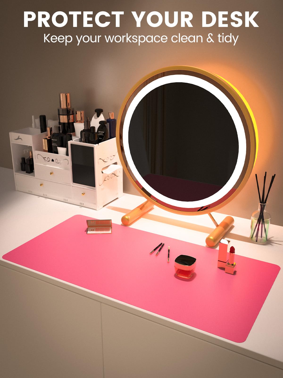 Beloving nail mat with non-slip base prevents sliding on work surface.