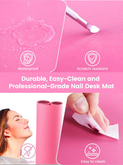 Beloving PU leather nail mat offers soft, durable surface.