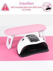 Beloving table mat pinkish red keeps tools organized during nail art.