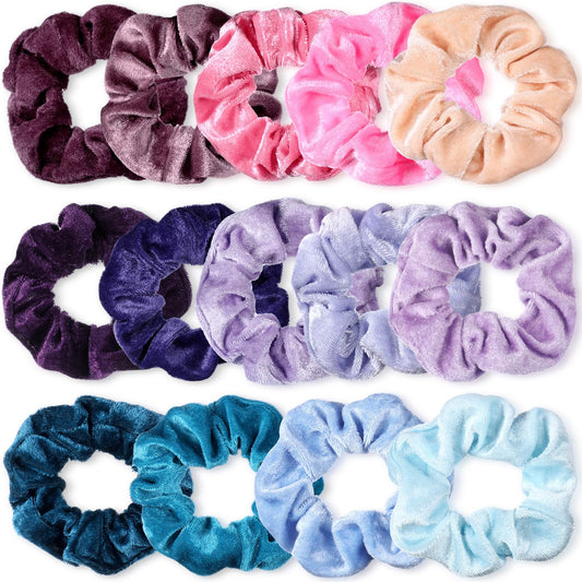 Bememo 28 velvet scrunchies pack offers versatile colors for stylish daily looks.