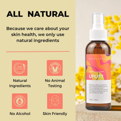 Aromatherapy spray bottle with citrus and vanilla twist