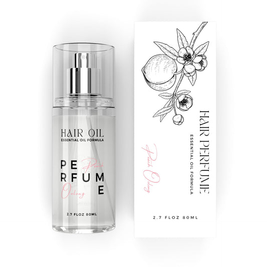 Benatu hair perfume oil Peach Oolong bottle, showcasing long-lasting fragrance