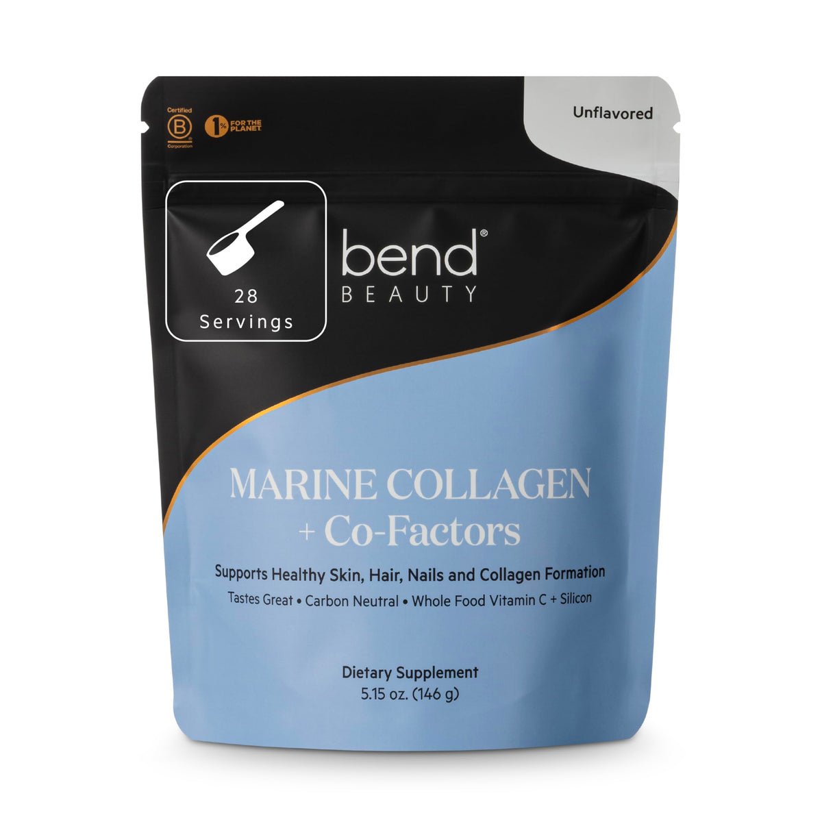 Bend Beauty Marine Collagen + Co-Factors bottle and label