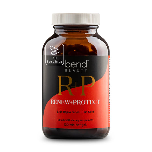 Packaging for Bend Beauty Renew + Protect dietary supplement