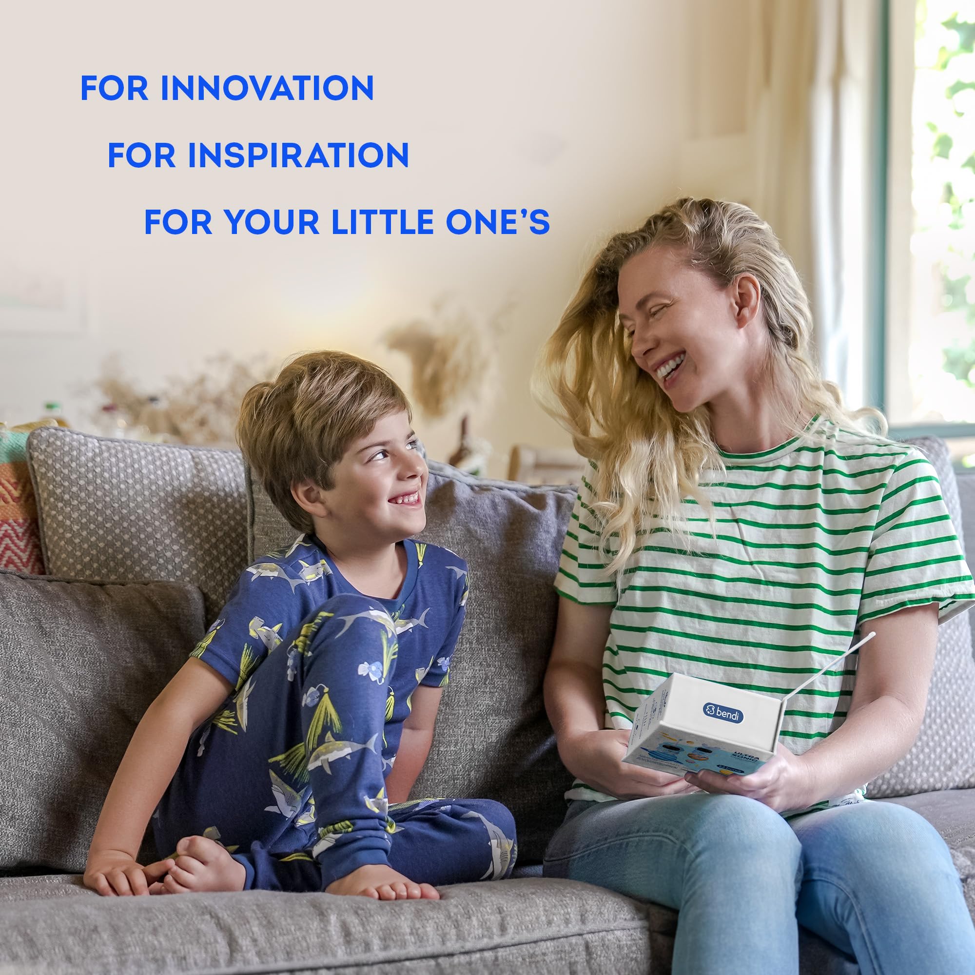 USB charging cable and travel-friendly packaging for Bendi Kids toothbrush