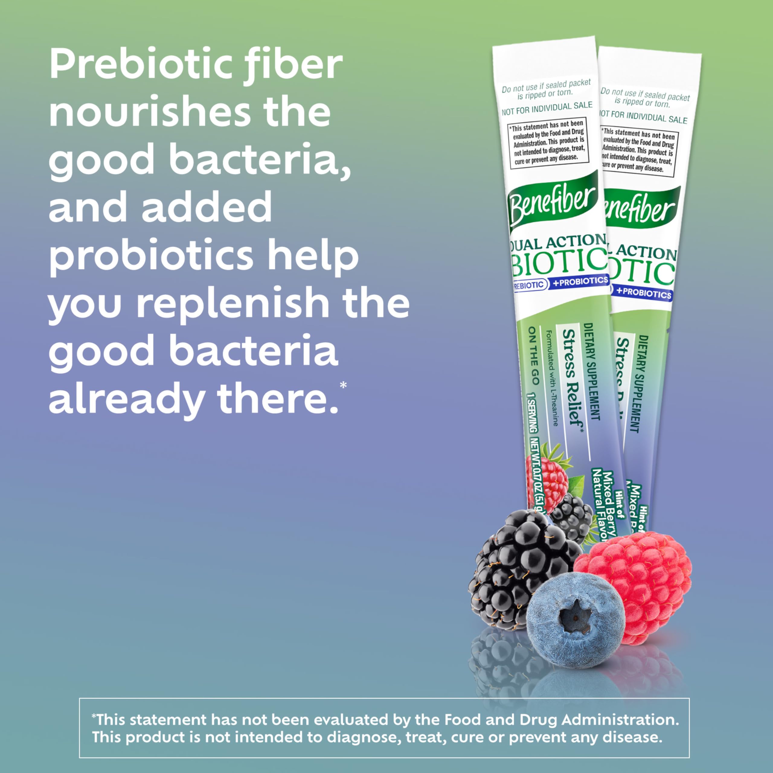 Hint of mixed berry flavor on stick pack