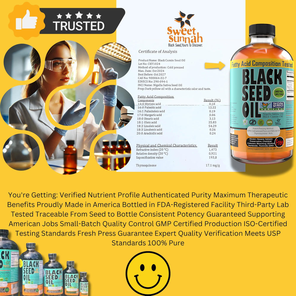 Health benefits of Sweet Sunnah Black Seed Oil