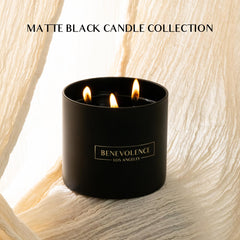 Three-wick candle burning for a clean, even burn