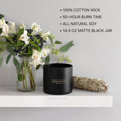Close-up of bergamot peel and jasmine flowers on candle
