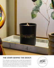 Benevolence LA gift box packaging for Bergamot & Jasmine candle