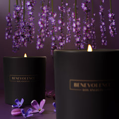 Eco-friendly 8oz black soy candle for home fragrance