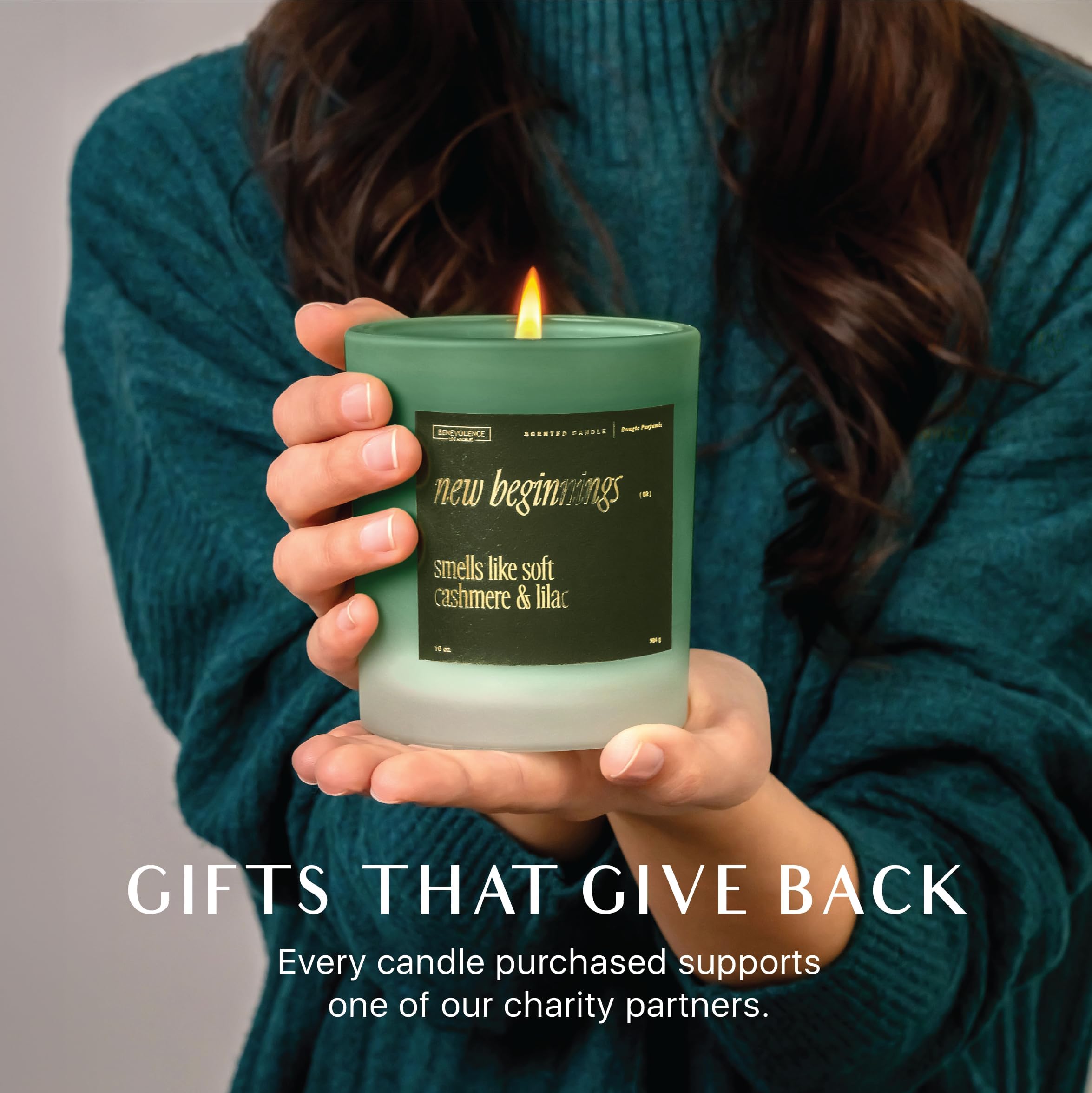 Charity donation symbol representing proceeds from candle purchases
