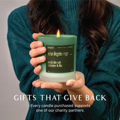 Charity donation symbol representing proceeds from candle purchases