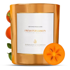 Benevolence LA Persimmon Wood Wick Soy Candle 8oz - front view