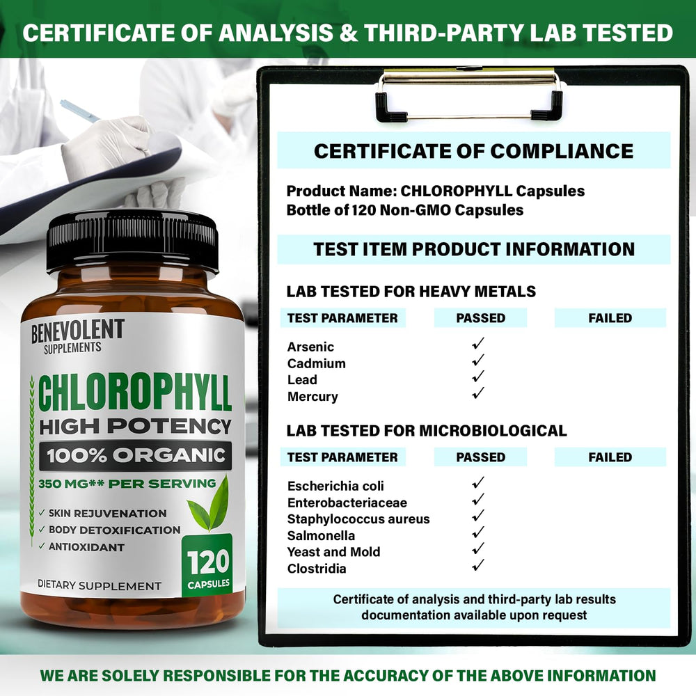 Internal deodorant effect of Benevolent Chlorophyll Capsules