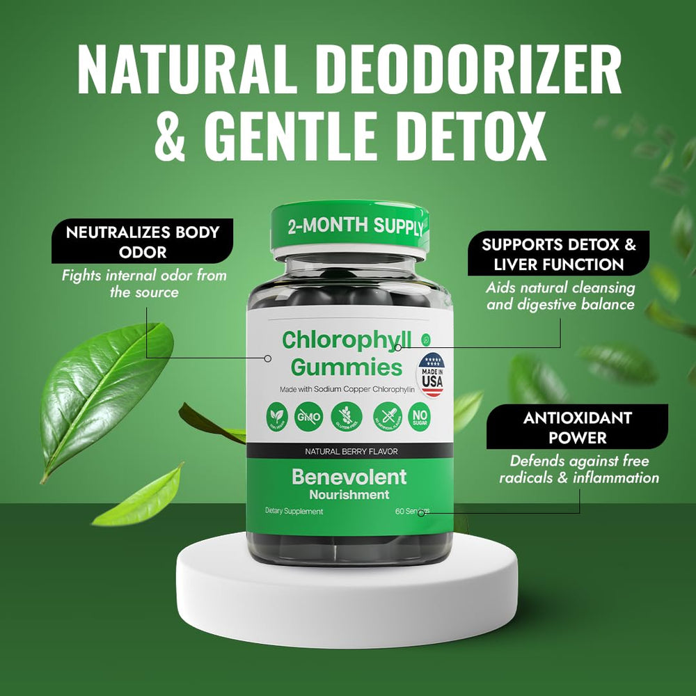 Chlorophyll Gummies product label close-up