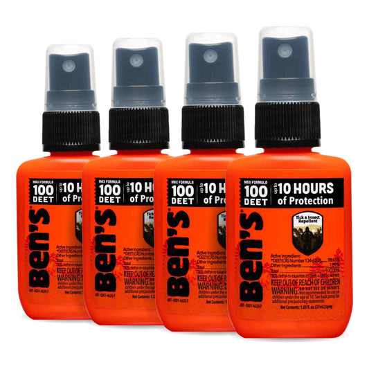 Ben's 100 Tick Insect Repellent bottle front view for on-the-go protection.