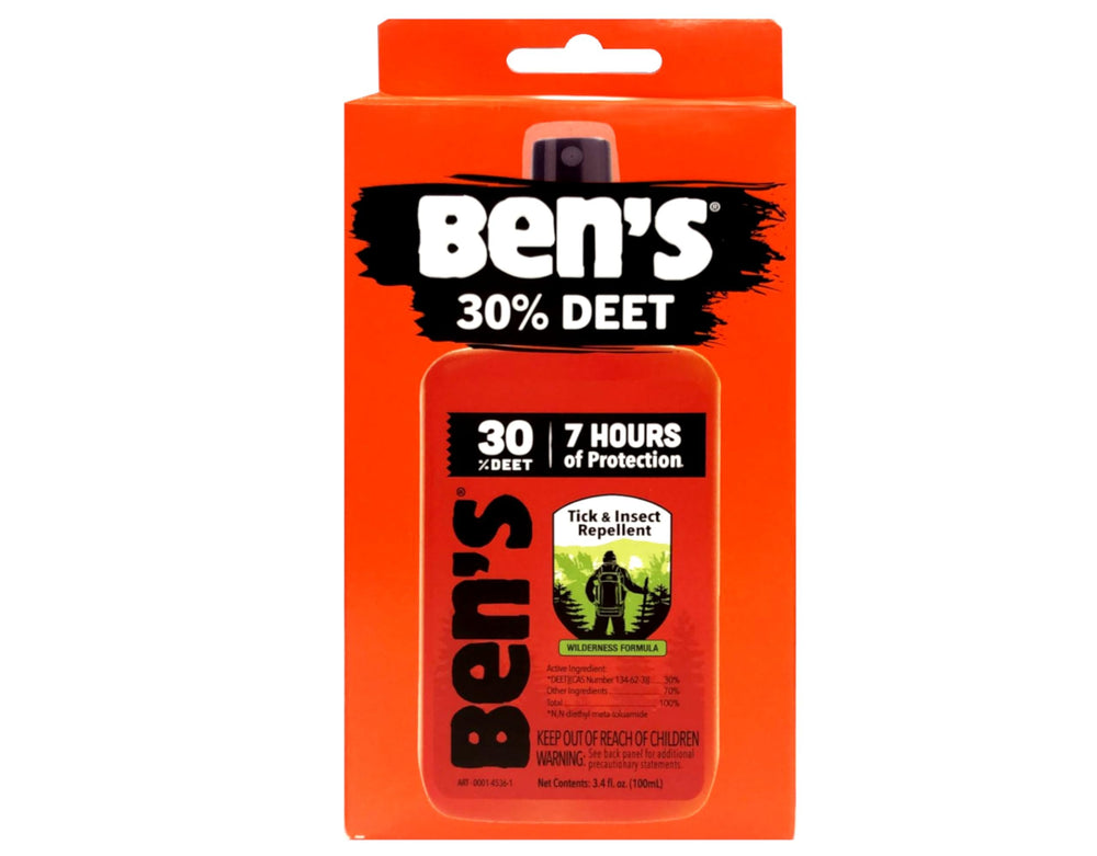 Ben's 30% DEET mosquito repellent pump bottle offers long-lasting outdoor protection