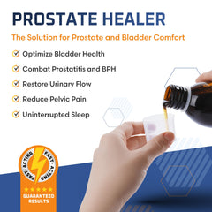 Close-up of the bottle label for Ben's Prostate Healer