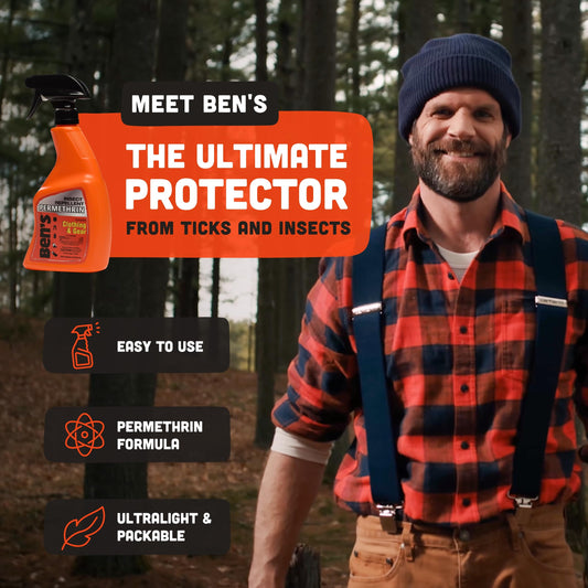 Ben's permethrin label detail showing 0.5% permethrin content