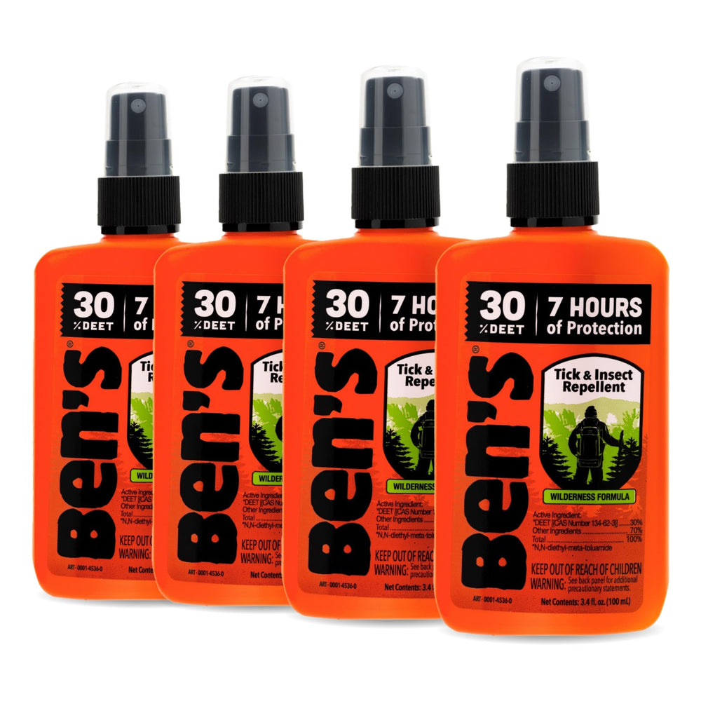 Ben's travel-size bug repellent bottle for outdoor packing