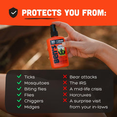 Ben's water-based DEET spray delivers skin-friendly protection outdoors