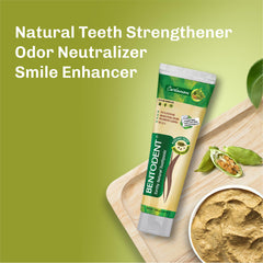 Mint-free labeling on Bentodent toothpaste packaging