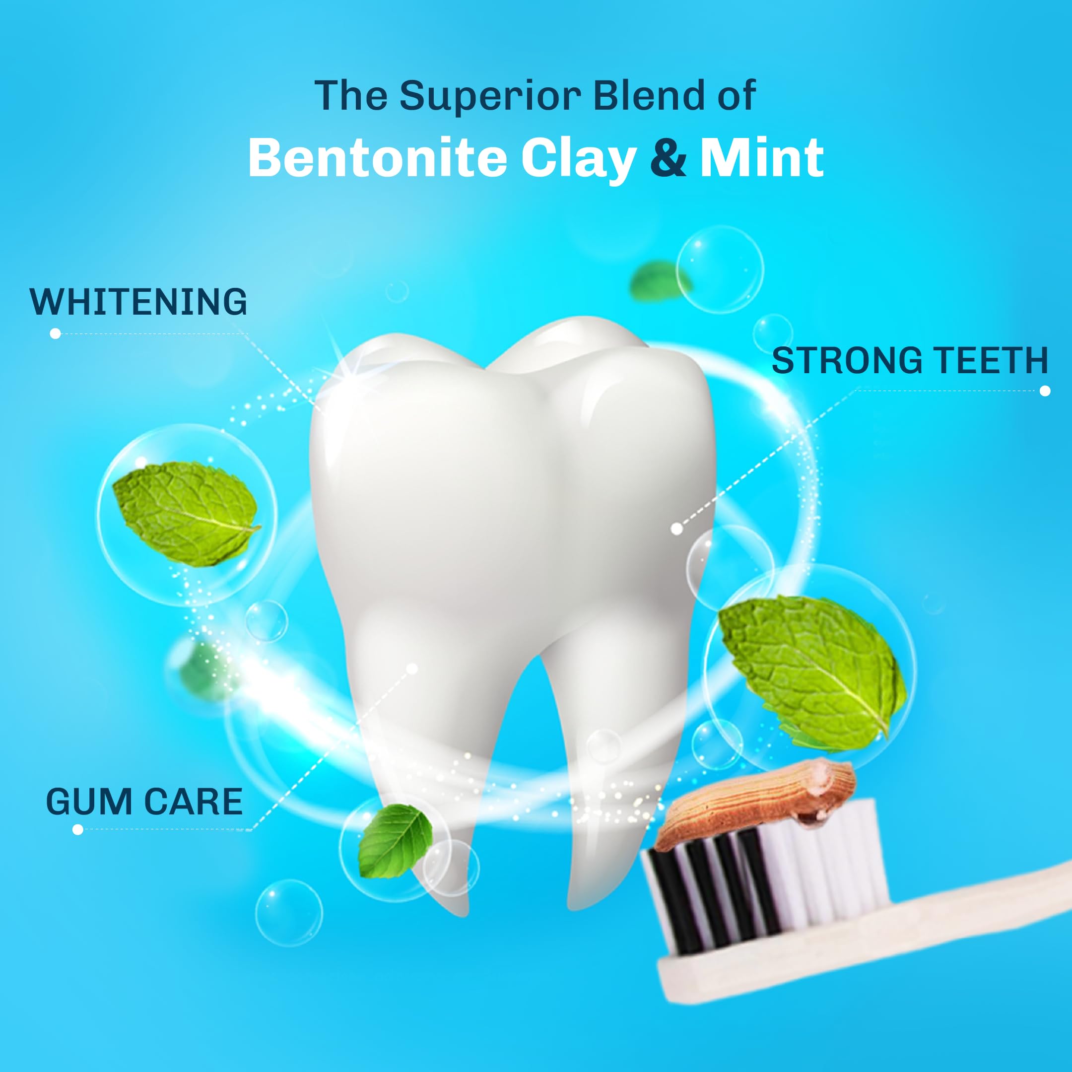 Child brushing with Bentodent toothpaste for the family pack