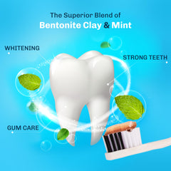 Child brushing with Bentodent toothpaste for the family pack