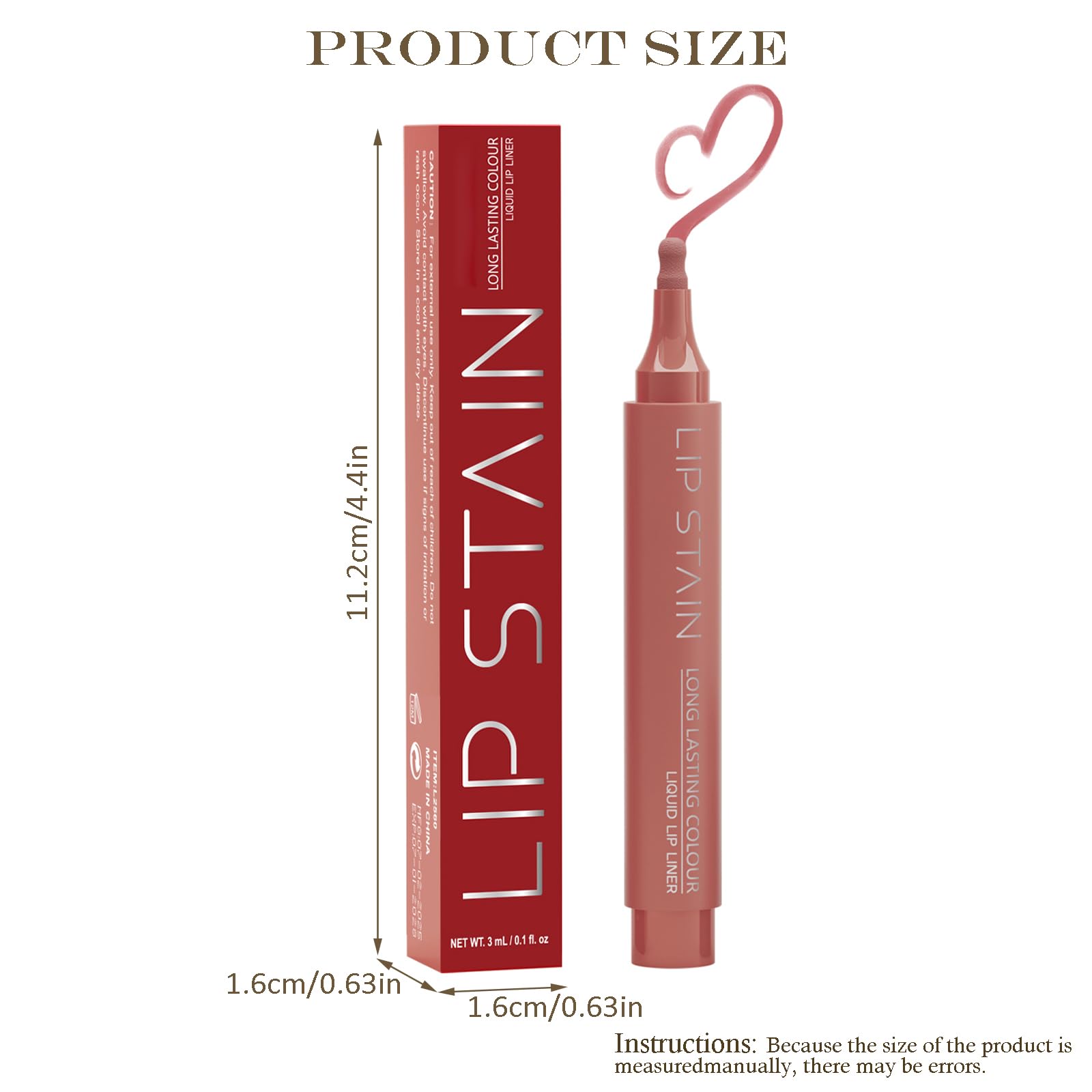 BERALLOYE marker lip liner-stain dual-ended design enables precise lip shaping and color fill.