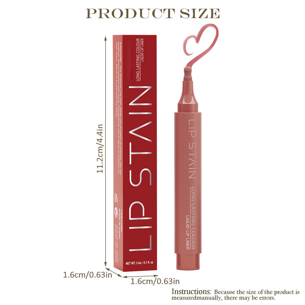 BERALLOYE marker lip liner-stain dual-ended design enables precise lip shaping and color fill.