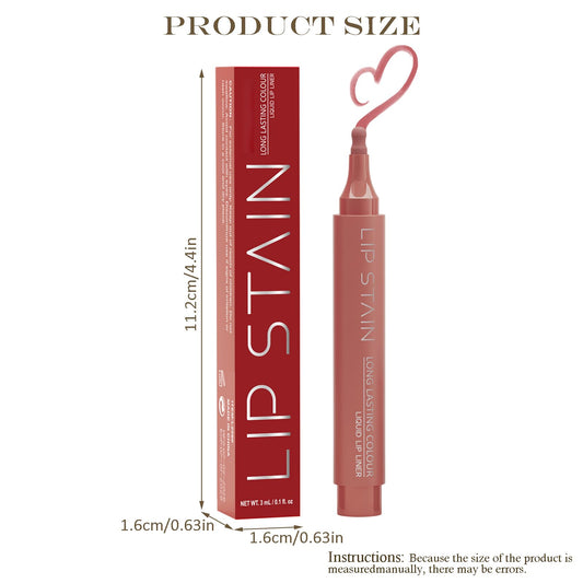 BERALLOYE marker lip liner-stain dual-ended design enables precise lip shaping and color fill.