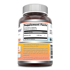 Close-up of Berberine 1000mg capsules for each serving