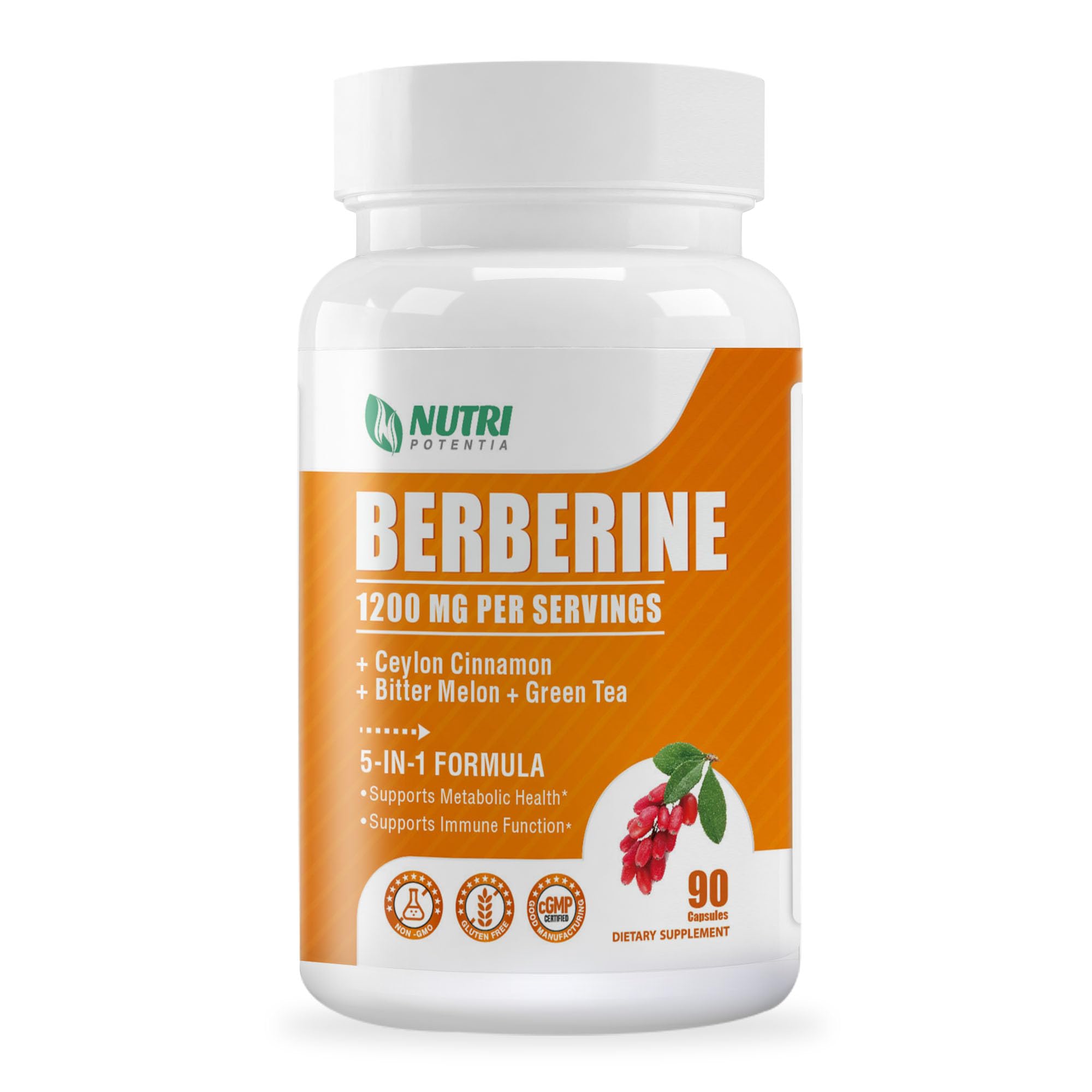 Berberine 1200mg Complex bottle label
