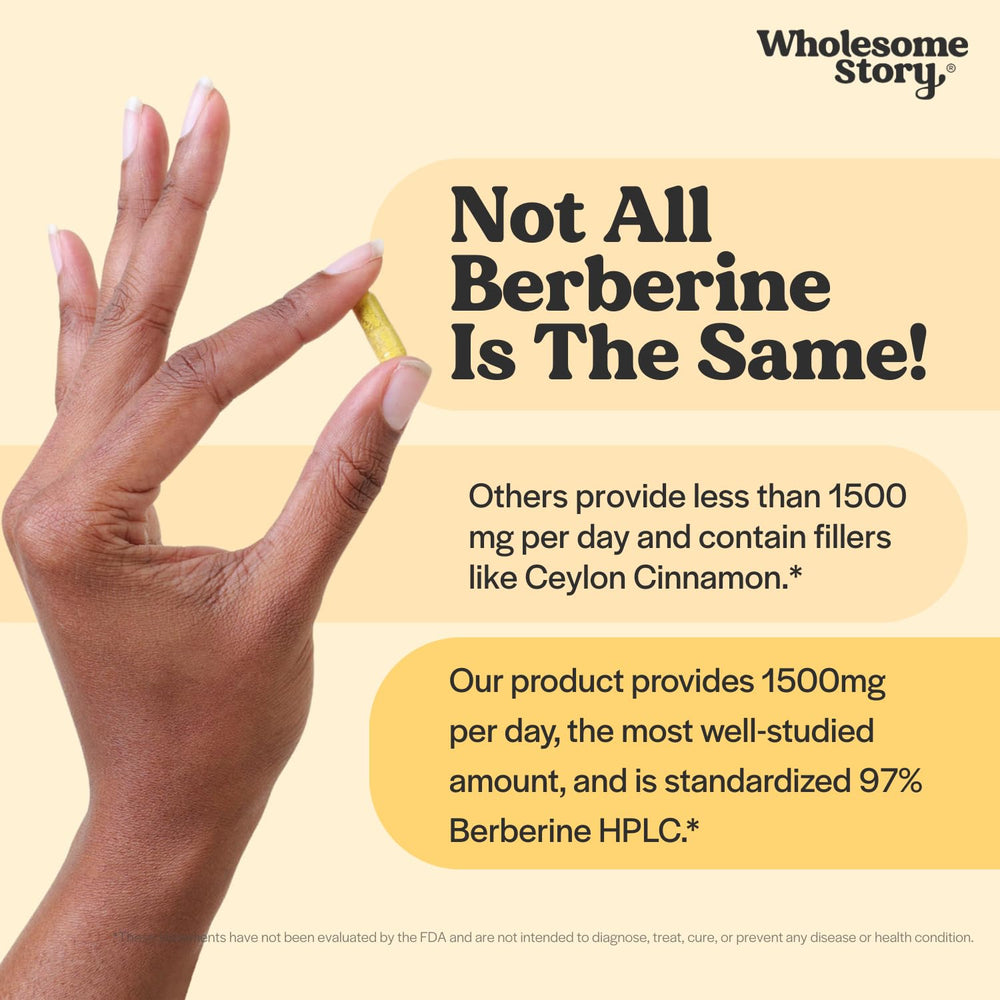 Graphic showing 1500mg daily Berberine dose