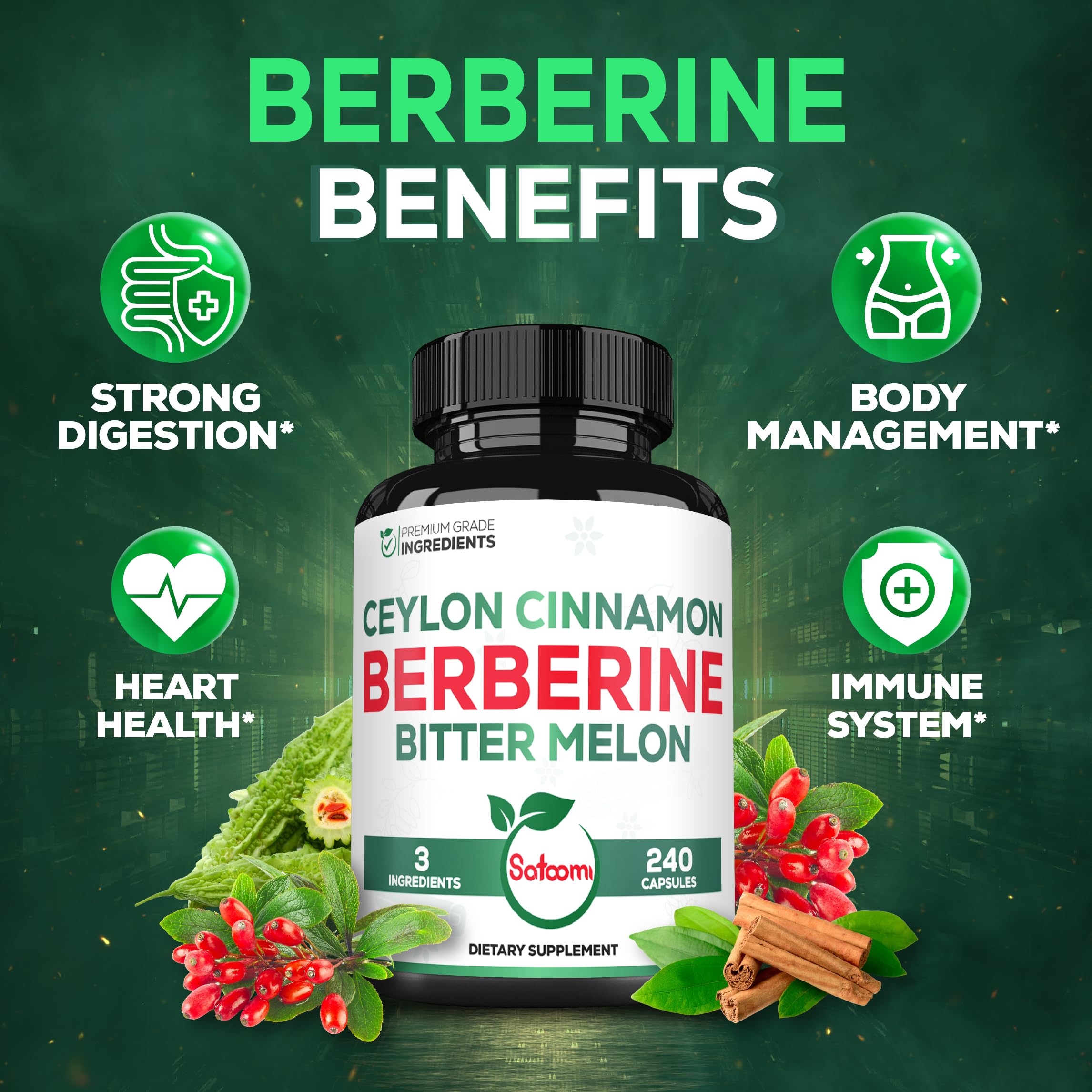 Label showing 240 capsules and 80 servings