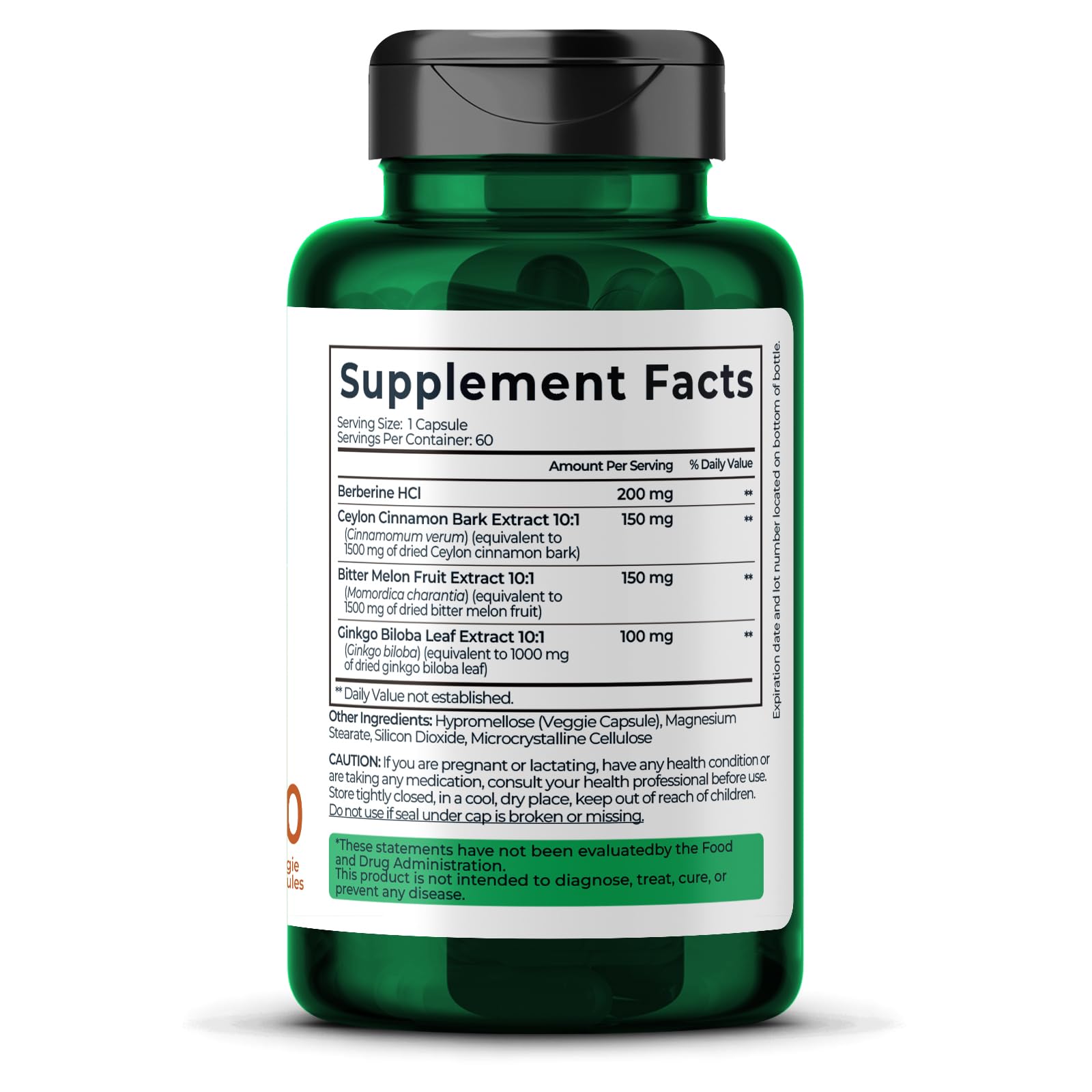 60 vegan capsules bottle on a neutral background
