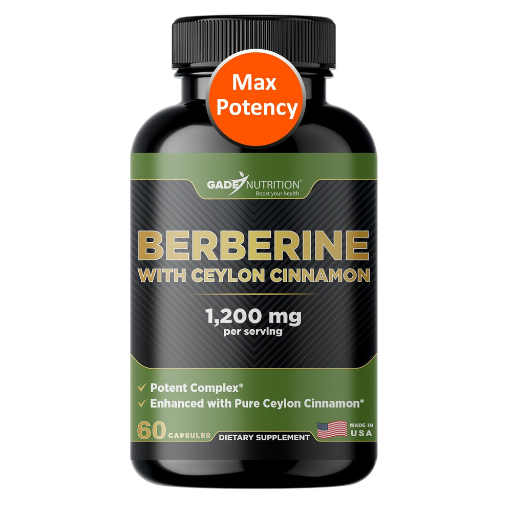 Gade Nutrition Berberine with Ceylon Cinnamon bottle front view