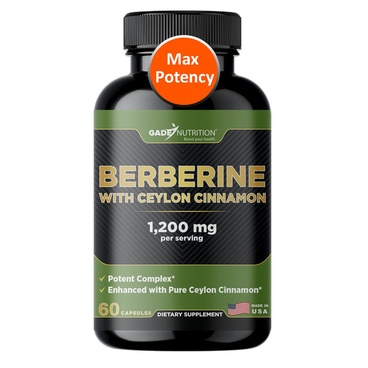 Gade Nutrition Berberine with Ceylon Cinnamon bottle front view