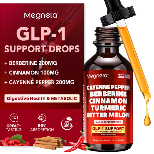Bottle of Berberine with Ceylon Cinnamon and Cayenne Pepper liquid drops (2 oz) – hero image