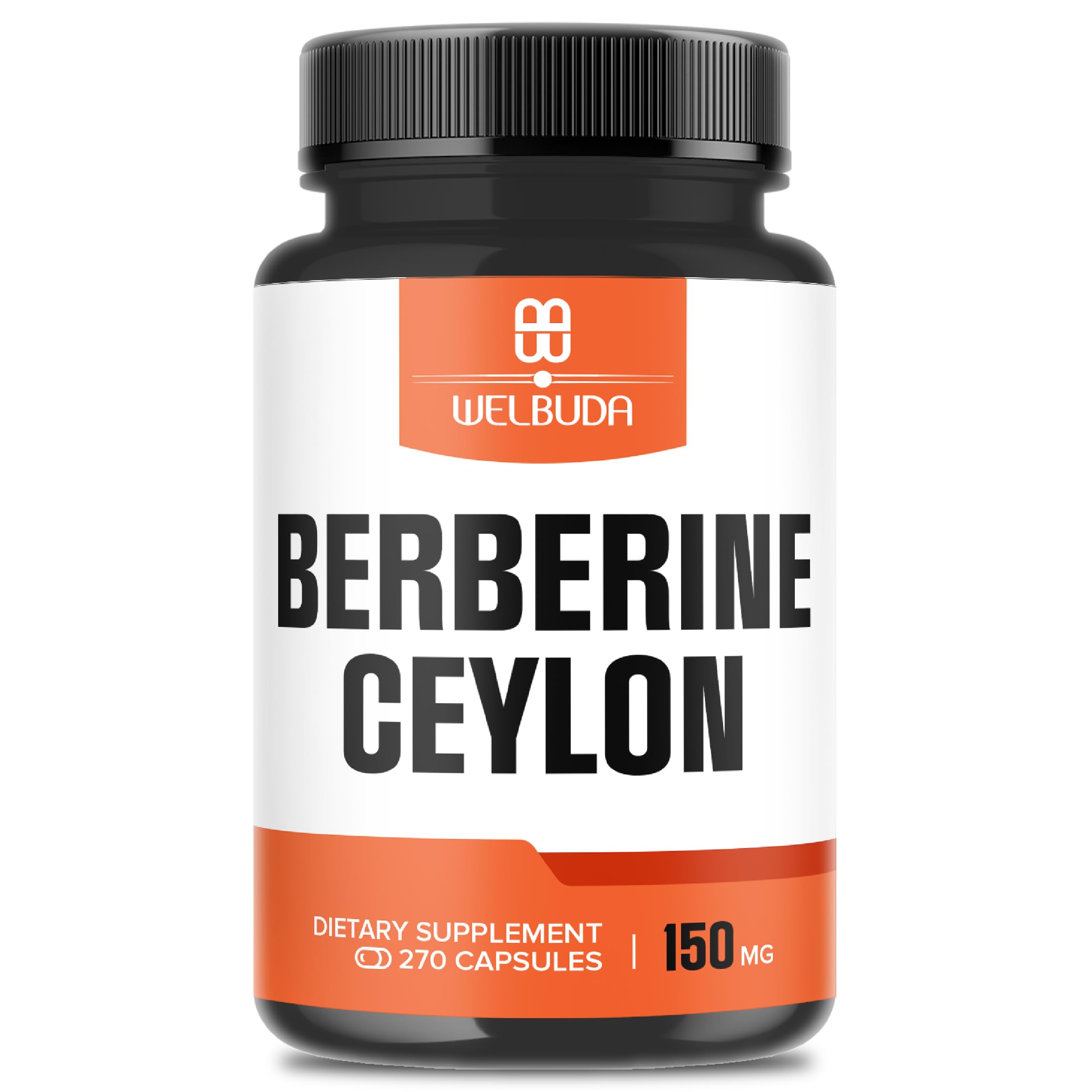 Bottle of Berberine supplement with Organic Ceylon Cinnamon for circulatory health