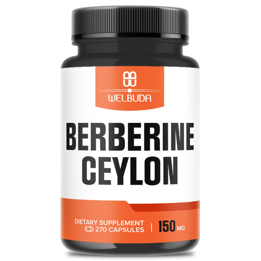 Bottle of Berberine supplement with Organic Ceylon Cinnamon for circulatory health
