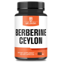 Bottle of Berberine supplement with Organic Ceylon Cinnamon for circulatory health